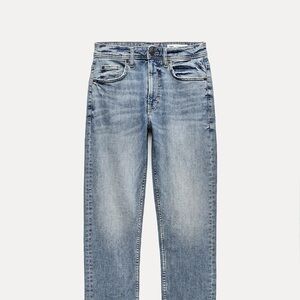 Zara Light Blue Straight Jeans